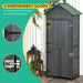 Outsunny Garden Storage Shed with 2 Lockable Doors & 3 Shelves - Grey - Green4Life