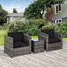 Outsunny ComfortScape - 2-Seater Rattan Set with Plush Cushions - Grey - Green4Life