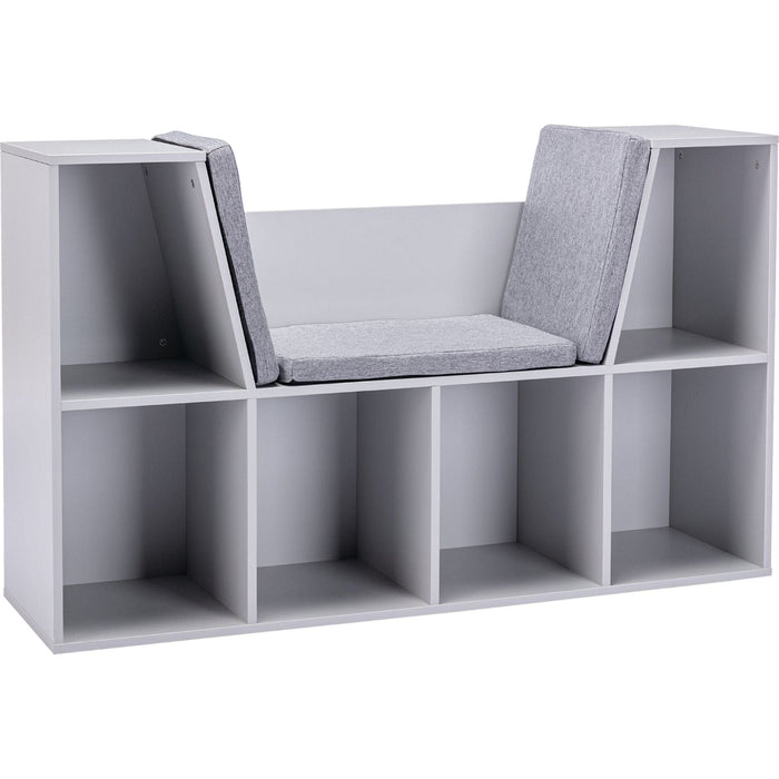 Slate Grey Kids' Storage Showcase with Six Compartments - Green4Life