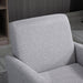 Modern Accent Armchair with Rubber Wood Legs - Light Grey - Green4Life