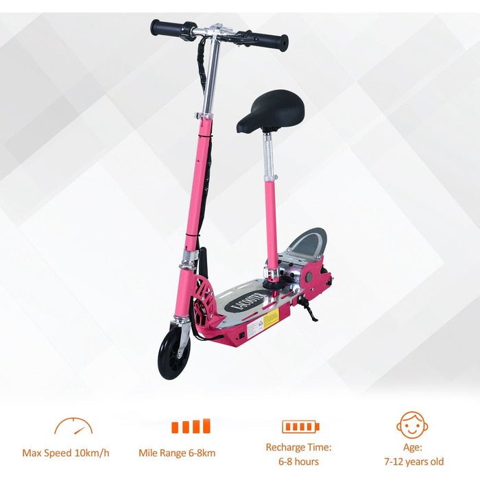 Foldable Electric Scooter 24V Rechargeable Battery - Pink - Green4Life