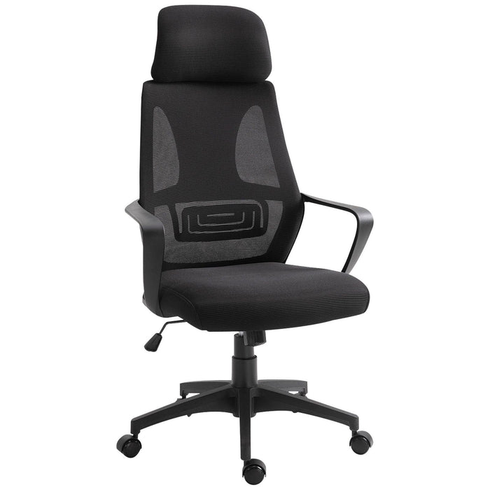 Vinsetto Ergonomic Office Chair with High Mesh Back & Adjustable Height - Black - Green4Life