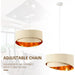 Pendant Light with Adjustable Hanging Chain - Beige & Gold - Green4Life