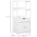 kleankin Bathroom Cabinet with Shelves, Drawer and Doors - White - Green4Life