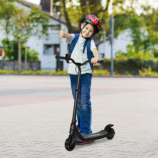 Electric Scooter 120W with 2 Adjustable Heights & Rear Brake, Suitable for 6+ Years Old - Black - Green4Life