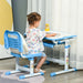 Blue Adjustable Study Suite - Kids Ergonomic Desk Set - Green4Life