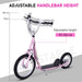 Push Scooter with Pneumatic Tyres - Pink - Green4Life