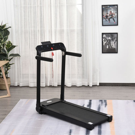 600W Foldable Treadmill with LCD Monitor & Safety Button - Black - Green4Life