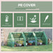 Outsunny 270L x 90W x 90Hcm Small Poly Tunnel Greenhouse with Steel Frame - Green - Green4Life