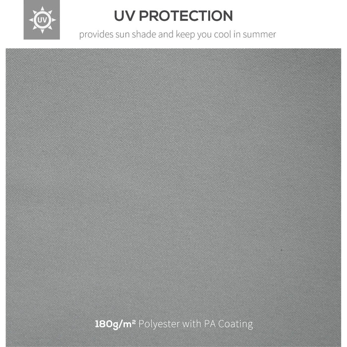 Outsunny 3x4m Dual-Layer SunGuard - Light Grey UV Protective Canopy Top - Green4Life