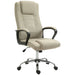 Vinsetto Linen Upholstered Reclining Office Chair - Khaki - Green4Life