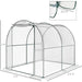 Outsunny 2W x 2.5L x 2H m Walk-in Polytunnel Greenhouse with Roll-up Door, PVC Cover & Steel Frame - Green4Life