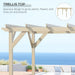 Outsunny 3.6 x 3(m) Wooden Garden Pergola - Natural - Green4Life