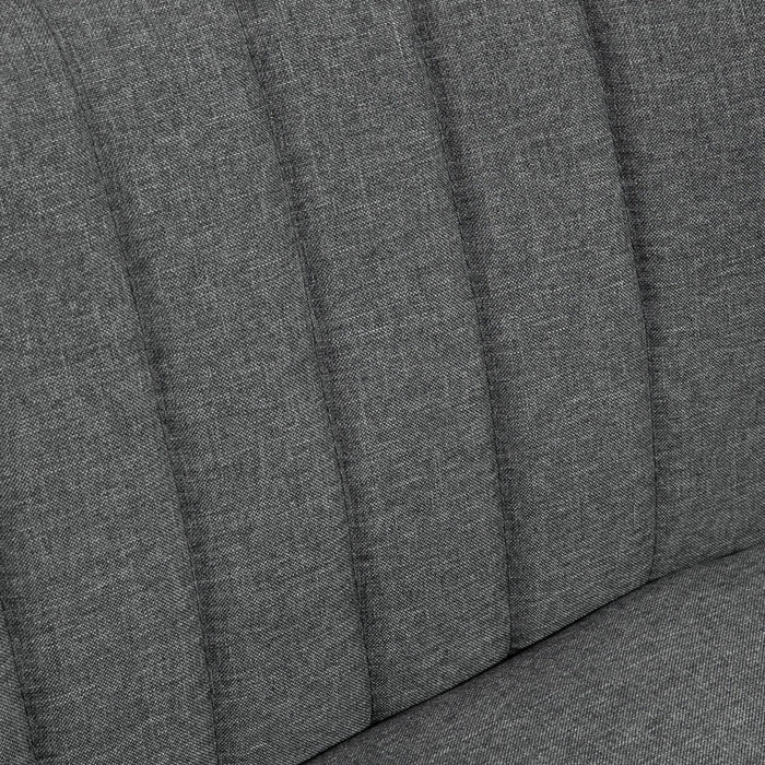 HOMCOM Modern 2 Seater Sofa Sofa with Wooden Legs - Grey - Green4Life