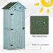 Outsunny Fir Wood Shed with 3 Shelves 77 x 54 x 179cm - Blue - Green4Life