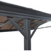 5 x 3(m) Pergola with Polycarbonate Roof and Aluminium Frame - Brown - Green4Life