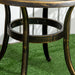 Industrial Garden Side Table, Round Hollow Top Design with Cast Aluminum Frame - Bronze - Green4Life