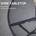 60cm Round Garden Bistro Table with Mesh Tabletop - Dark Grey - Green4Life