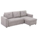 HOMCOM Linen-Look L-Shaped Sofa with Storage Space - Grey - Green4Life