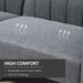 HOMCOM Two Seater Sofa Bed with Adjustable Split Backrest - Grey - Green4Life