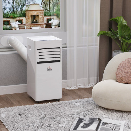 HOMCOM Air Conditioner 765W with Remote Control, Cooling Dehumidifying and Ventilating - White - Green4Life