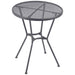 60cm Round Garden Bistro Table with Mesh Tabletop - Dark Grey - Green4Life