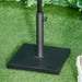 Outsunny Weighted Square Parasol Base - Black - Green4Life