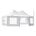 Outsunny 6.8 x 5 m Waterproof Octagonal Marquee Gazebo - White - Green4Life