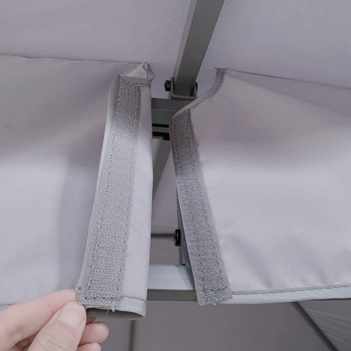Outsunny 4 x 3(m) Gazebo with Aluminium Frame & Curtains - Grey - Green4Life