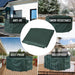 193D x 81H cm Outsunny Large Furniture Set Round Waterproof Cover - Green - Green4Life