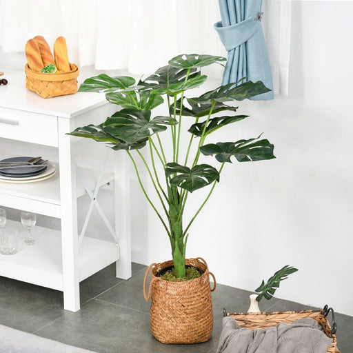 85cm Artificial Potted Monstera Decorative Tree with 13 Leaves - Green4Life