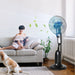HOMCOM 2.8 Litre Water Mist Fan with Remote Control - Black - Green4Life