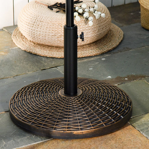 Outsunny  Weighted Parasol Base 25kg - Bronze Colour - Green4Life