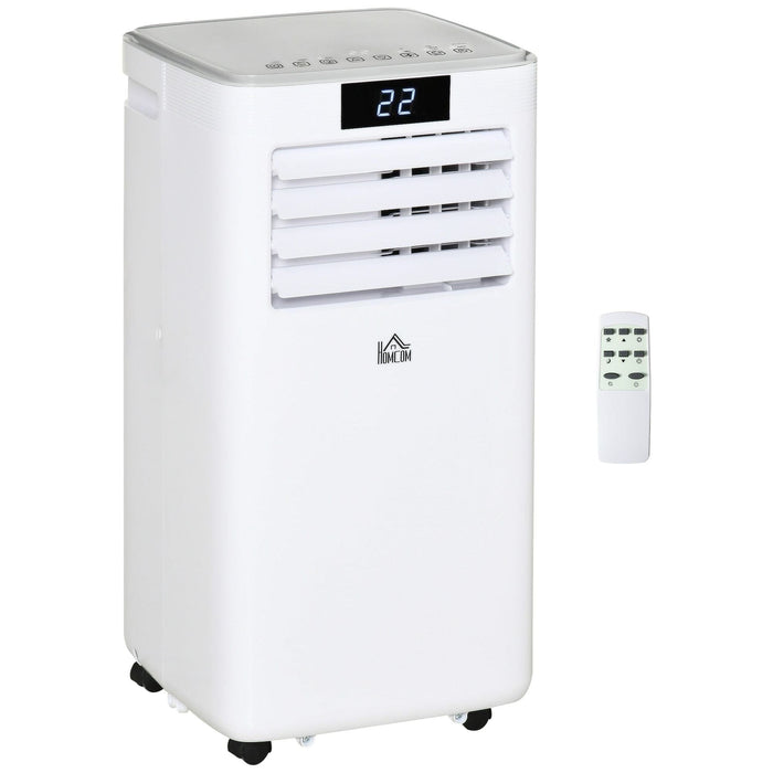HOMCOM 10000 BTU Air Conditioner for Cooling, Dehumidifying & Ventilating with Remote Control and LED Display - White - Green4Life