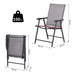 Outsunny Set of 2 Foldable Garden Chairs - Grey - Green4Life