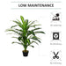 110cm Artificial Dracaena Tree Decorative Plant 40 Leaves with Pot - Green4Life