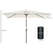 Outsunny 3x2m Rectangular Parasol with Tilt and Crank - Cream White - Green4Life