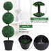 Set of 2 Potted Artificial Boxwood Ball Topiary Trees - 112cm - Green4Life