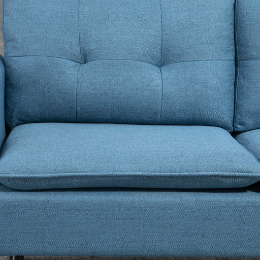 HOMCOM 2 Seater Sofa for with Cushions - Dark Blue - Green4Life