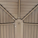4 x 3(m) Aluminium Gazebo with Hardtop Metal Roof, Mesh & Cloth Curtains - Brown - Green4Life