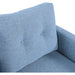 HOMCOM Two-Seater Sofa, with Pillow - Light Blue - Green4Life