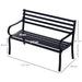 Outsunny 2 Seater Metal Garden Bench - Black - Green4Life