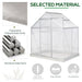 Outsunny 4x6ft Walk-In Polycarbonate Greenhouse with Aluminium Frame, Side Window & Sliding Door - Clear - Green4Life