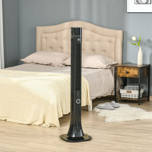 HOMCOM 47" Tower Fan with 3 Speeds, 12h Timer, Oscillating, LED Display and Remote Control - Black - Green4Life