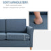 HOMCOM  2-Seater Sofa with Armrests - Blue - Green4Life