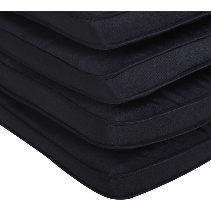 Set of 6  Chair Cushions with Straps - Black - Green4Life