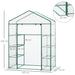 Outsunny 4 Tiers 8 Shelves Transparent Portable Greenhouse 143L x 73W x 195H cm - Green4Life