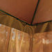 3 x 4m Garden Gazebo with Steel Frame and Curtain Sidewalls - Brown - Green4Life