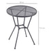 60cm Round Garden Bistro Table with Mesh Tabletop - Dark Grey - Green4Life