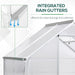 Outsunny 4x6ft Walk-In Polycarbonate Greenhouse with Aluminium Frame, Side Window & Sliding Door - Clear - Green4Life